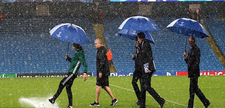 مانشستر سيتي، ملعب الاتحاد، استاد الاتحاد، امطار